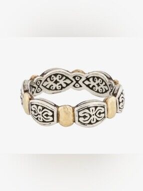 Konstantino Silver and Gold Band Ring
